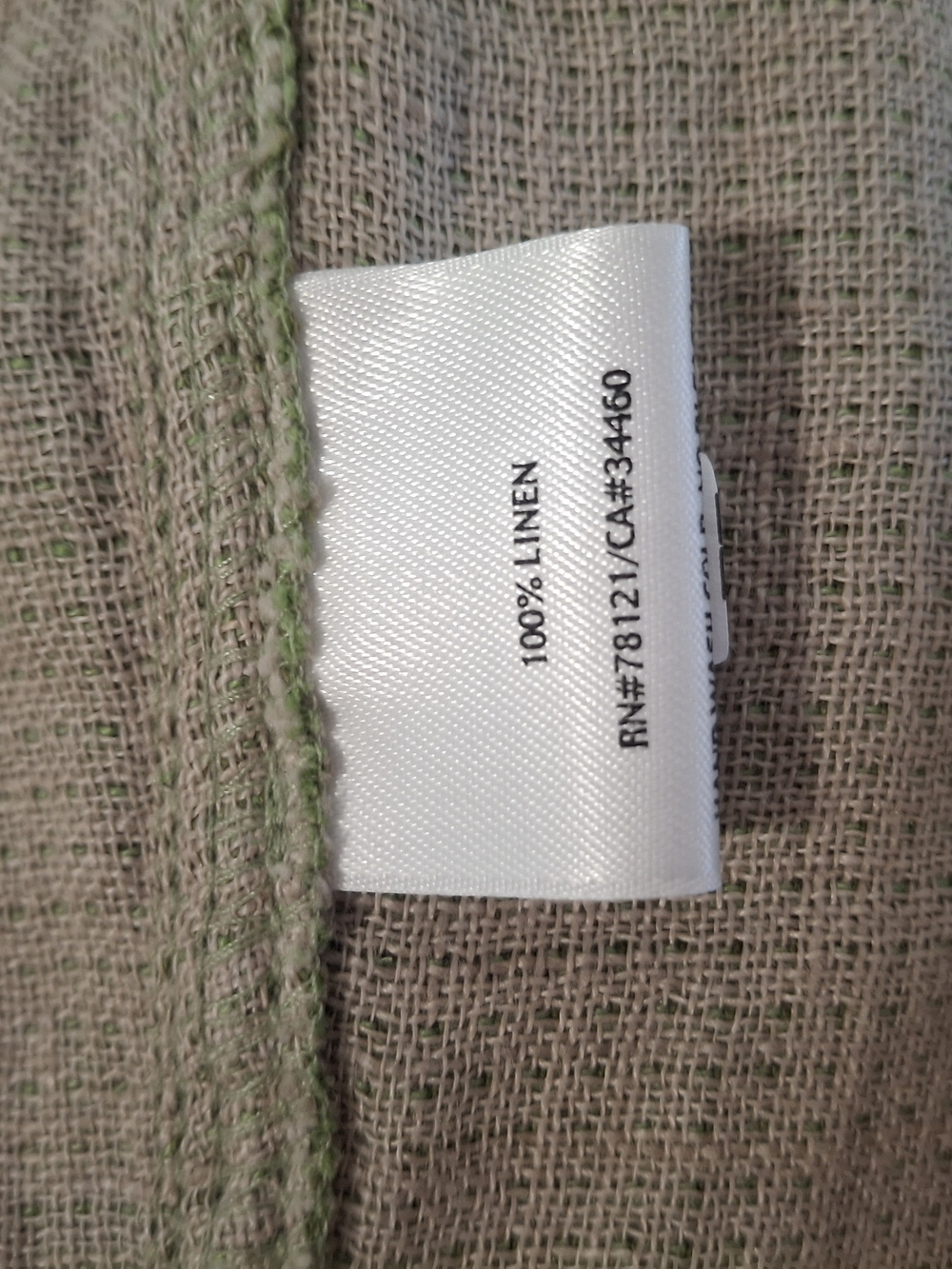 Eileen Fisher Olive Green Linen Relaxed Blazer - Picture 4 of 5